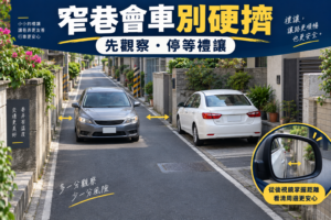 窄巷會車技巧教學：新手駕駛必學，輕鬆應對窄巷會車難題！